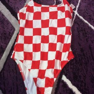 Red and white swimsuit♥️